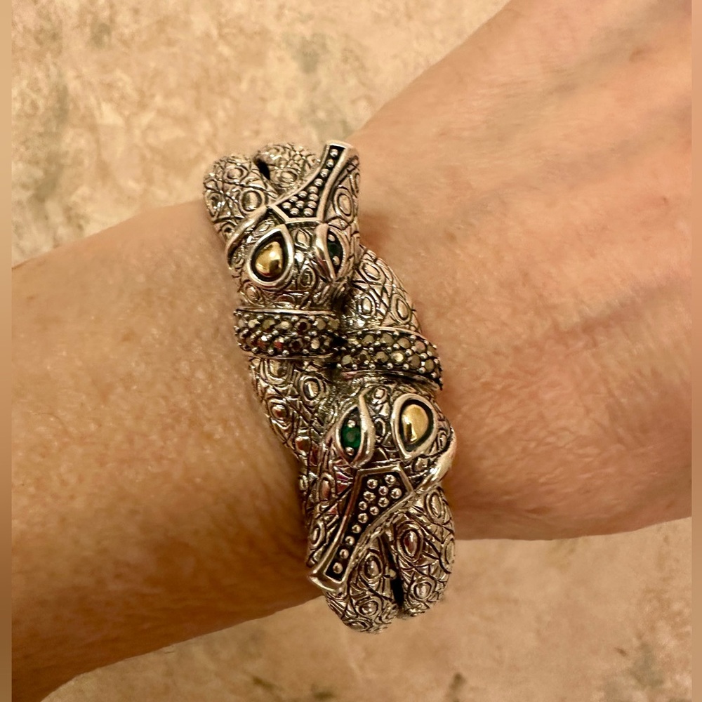 JAI John Hardy Double Croco Kick Cuff Size Small